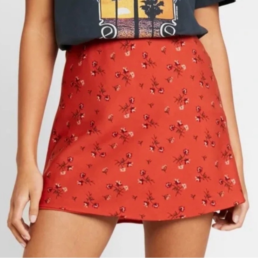 Hollister Womens Ultra High Rise Floral Mini Skirt Medium